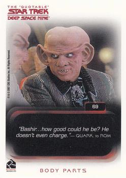 2007 Rittenhouse The Quotable Star Trek Deep Space Nine #69 To the Death / Body Parts Back