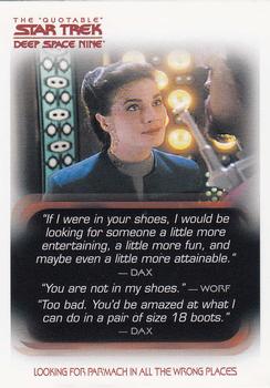2007 Rittenhouse The Quotable Star Trek Deep Space Nine #73 Looking for Par'Mach in All the Wrong Places Front