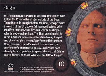 2007 Rittenhouse Stargate SG-1 Season 9 #10 On the shimmering Plains of Celestis, Daniel a Back
