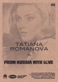 2009 Rittenhouse James Bond Archives #04 Tatiana Romanova in From Russia With Love Back