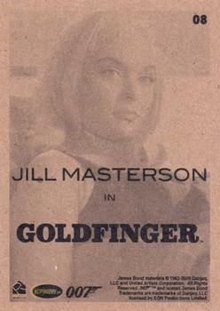 2009 Rittenhouse James Bond Archives #08 Jill Masterson in Goldfinger Back