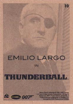 2009 Rittenhouse James Bond Archives #10 Emilio Largo in Thunderball Back