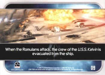 2009 Rittenhouse Star Trek Movie Cards #09 When the Romulans attack, the crew of the U.S. Back