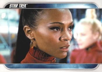 2009 Rittenhouse Star Trek Movie Cards #33 As a crisis unfolds in space, Uhura and the ot Front