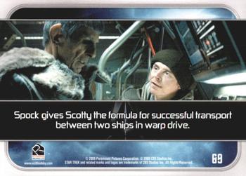 2009 Rittenhouse Star Trek Movie Cards #69 Spock gives Scotty the formula for successful Back
