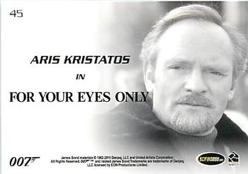2010 Rittenhouse James Bond Heroes and Villains #45 Aris Kristatos Back