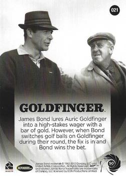 2012 Rittenhouse James Bond 50th Anniversary Series 1 #021 Goldfinger Back