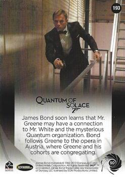 2012 Rittenhouse James Bond 50th Anniversary Series 1 #193 Quantum of Solace Back