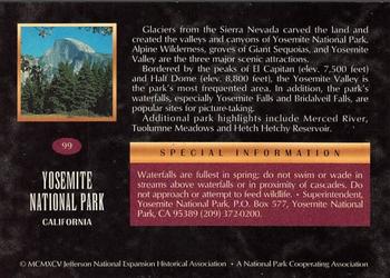 1995 National Parks Collection 1st Edition #99 Yosemite National Park Back