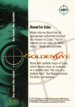 1995 Graffiti James Bond: GoldenEye #57 Bound For Cuba Back