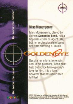 1995 Graffiti James Bond: GoldenEye #86 Miss Moneypenny Back