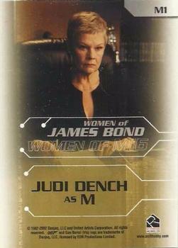 2003 Rittenhouse The Women of James Bond in Motion - Women of MI6 Foil #M1 Judi Dench Back