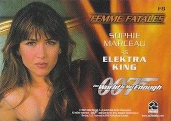 2003 Rittenhouse The Women of James Bond in Motion - Femmes Fatales #F8 Elektra King Back