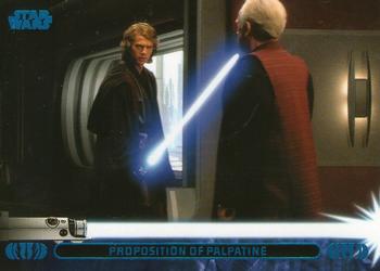 2013 Topps Star Wars: Jedi Legacy - Blue Foil #36A Proposition of Palpatine / Palpatine tries to Convert Front