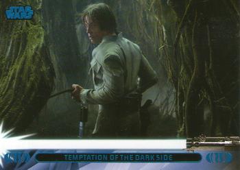 2013 Topps Star Wars: Jedi Legacy - Blue Foil #21L Temptation of the Dark Side / Brings weapons into Cave Front