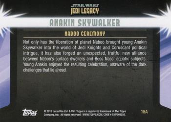 2013 Topps Star Wars: Jedi Legacy - Magenta Foil #15A Celebration of Heroism / Naboo Ceremony Back