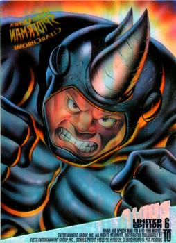 1995 Fleer Ultra Spider-Man - ClearChrome #6 Rhino Back