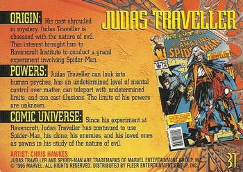 1995 Fleer Ultra Spider-Man - Gold Foil Signature Series #31 Judas Traveller Back