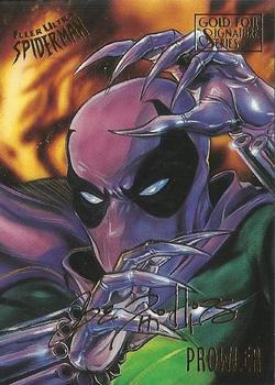 1995 Fleer Ultra Spider-Man - Gold Foil Signature Series #43 Prowler Front