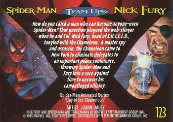 1995 Fleer Ultra Spider-Man - Gold Foil Signature Series #123 Nick Fury Back