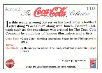 1994 Collect-A-Card Coca-Cola Collection Series 2 #110 Original art - 1953 Back