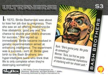 1993 SkyBox Ultraverse - Bonus Ultimate Rookies #S3 Bash Bros. Back