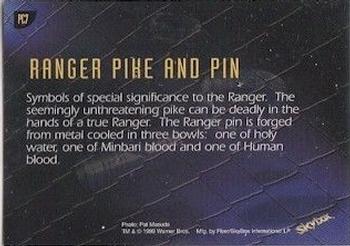 1999 SkyBox Babylon 5: Profiles - The Prop Cage #PC7 Ranger Pike and Pin Back