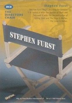 1999 SkyBox Babylon 5: Profiles - The Director's Chair #DC3 Stephen Furst Back