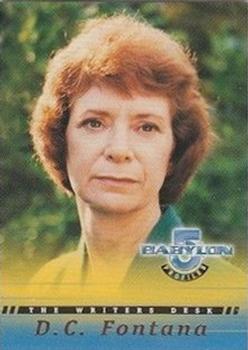 1999 SkyBox Babylon 5: Profiles - The Writer's Desk #WD2 D.C. Fontana Front