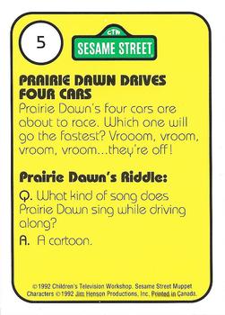 1992 Idolmaker Sesame Street #5 Prairie Dawn 4 Cars Back