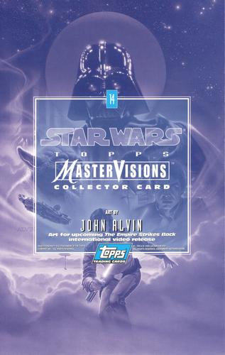 1995 Topps MasterVisions Star Wars #14 Art By John Alvin Back