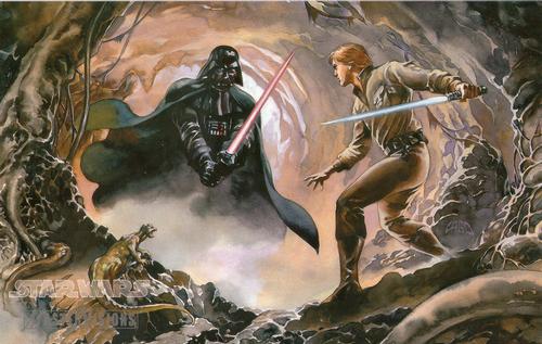 1995 Topps MasterVisions Star Wars #25 Art By Ray Lago Front