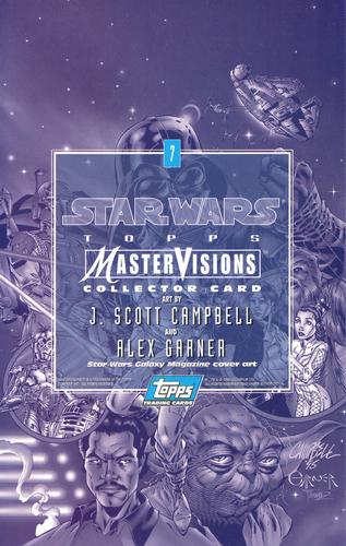 1995 Topps MasterVisions Star Wars #7 Art By J. Scott Campbell & Alex Garner Back