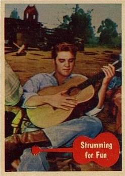 1956 Topps Elvis Presley (Bubbles, R710-1) #37 Strumming for Fun Front
