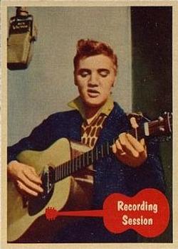 1956 Topps Elvis Presley (Bubbles, R710-1) #43 Recording Session Front