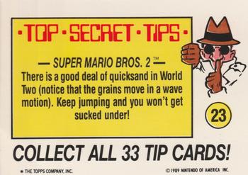 1989 Topps Nintendo #23 Bowser / Bullet Bill / Cheep Cheep Back