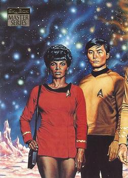 1994 SkyBox Star Trek Master Series - Crew Triptych #F3 The Original Crew Card 3 of 3 Front