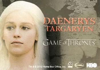 2012 Rittenhouse Game of Thrones Season 1 - Shadowbox #NNO Daenerys Targaryen Back