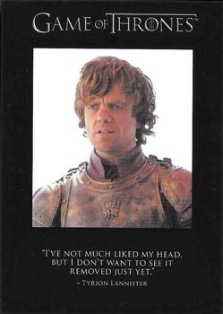 2013 Rittenhouse Game of Thrones Season 2 - Quotable Game of Thrones #Q16 Tyrion Lannister / Queen Cersei Front