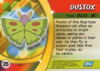 2004 Topps Pokemon Advanced Challenge #25 Dustox Back
