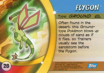 2004 Topps Pokemon Advanced Challenge #28 Flygon Back