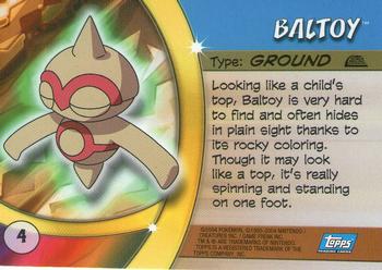 2004 Topps Pokemon Advanced Challenge - Foil #4 Baltoy Back