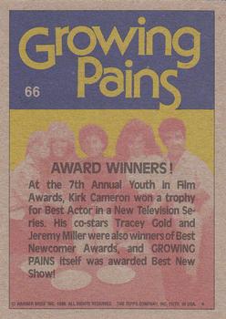 1988 Topps Growing Pains #66 Award Winners! Back