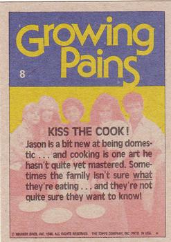 1988 Topps Growing Pains #8 Kiss the Cook! Back