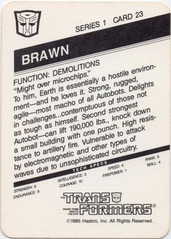 1985 Hasbro Transformers #23 Brawn Back