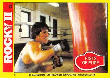 1979 Topps Rocky II #23 Fists of Fury Front