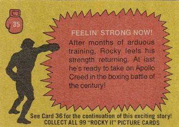 1979 Topps Rocky II #35 Feelin' Strong Now! Back