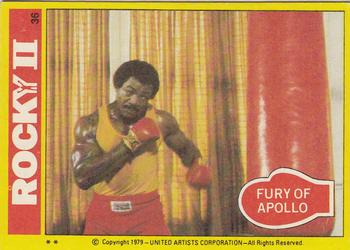 1979 Topps Rocky II #36 Fury of Apollo Front