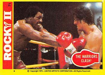 1979 Topps Rocky II #71 The Warriors Clash! Front