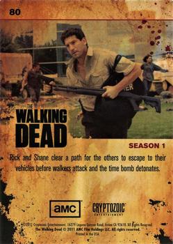 2011 Cryptozoic The Walking Dead Season 1 #80 Make a Run For It Back